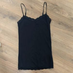 Black lace cami, stretchy
